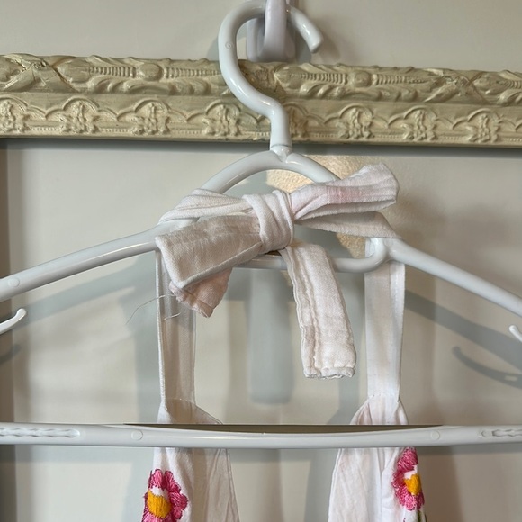 VINTAGE | Halter Mexican Vintage Cotton Gauze Embroidered Dress - Picture 13 of 16